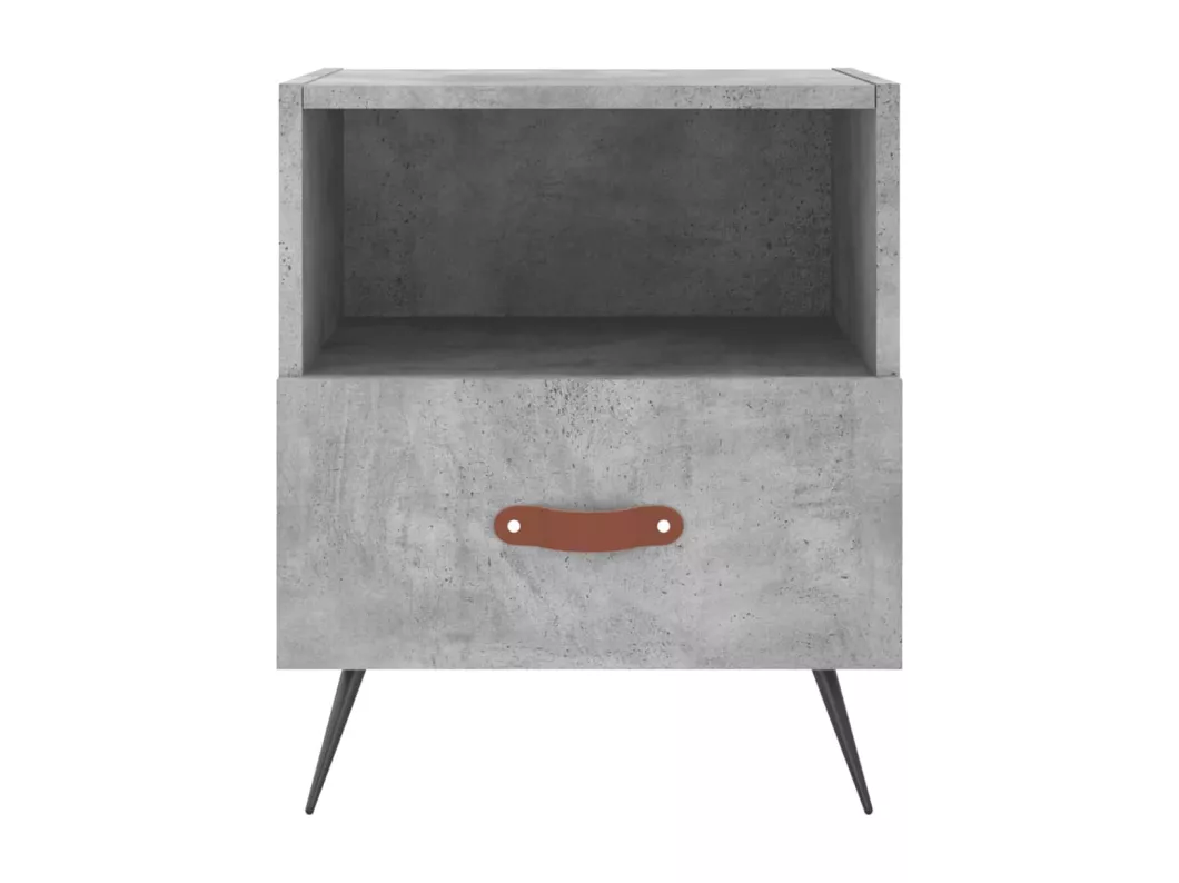 Kauf Unique Nachttische 2 Stk. Betongrau 40x35x47,5 cm Holzwerkstoff Wochenangebot