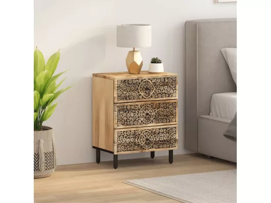 Kauf Unique Nachttisch 50x33x60 cm Massivholz Mango Kostenlose Rückgabe