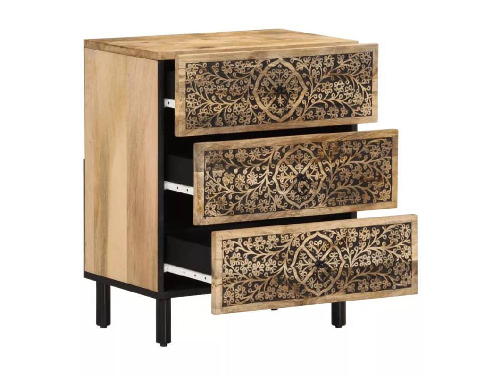 Kauf Unique Nachttisch 50x33x60 cm Massivholz Mango Kostenlose Rückgabe