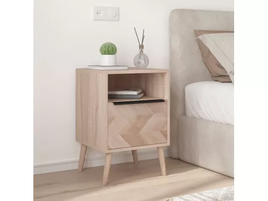 Kauf Unique Finori Nachttisch Lusk 61A Sonoma-Eiche 38,5x38,5x57 cm Begrenzte Freigabe