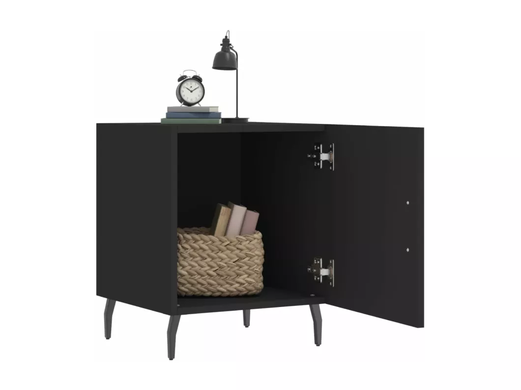 Kauf Unique Nachttische 2 Stk. Schwarz 40x40x50 cm Holzwerkstoff Letzte 3 Tage