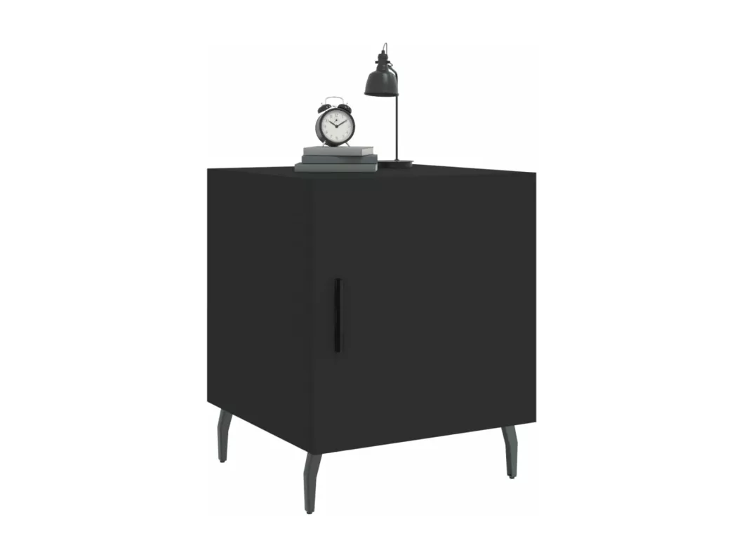 Kauf Unique Nachttische 2 Stk. Schwarz 40x40x50 cm Holzwerkstoff Letzte 3 Tage