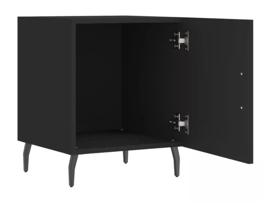 Kauf Unique Nachttische 2 Stk. Schwarz 40x40x50 cm Holzwerkstoff Letzte 3 Tage