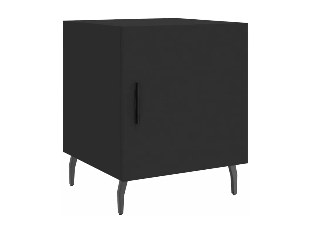 Kauf Unique Nachttische 2 Stk. Schwarz 40x40x50 cm Holzwerkstoff Letzte 3 Tage