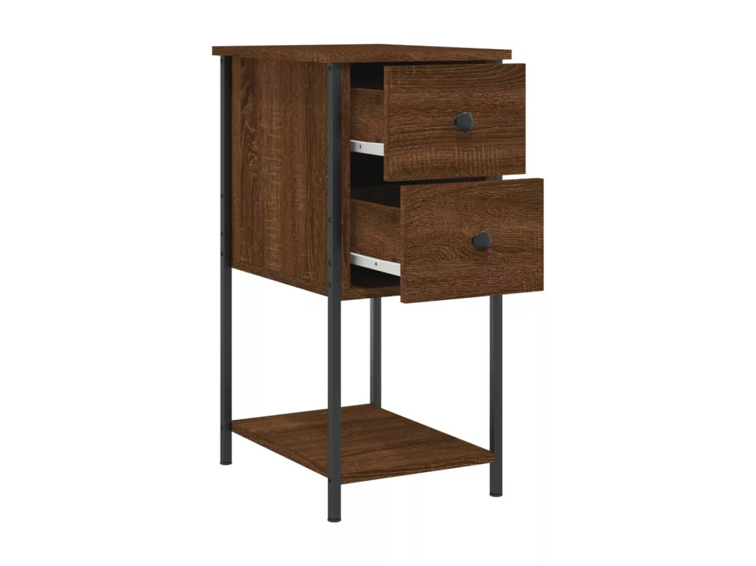 Kauf Unique Nachttische 2 Stk. Braun Eichen-Optik 32x42x70 cm Holzwerkstoff Neueste Stile