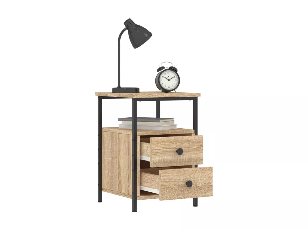 Kauf Unique Nachttisch Sonoma-Eiche 34x35,5x50 cm Holzwerkstoff Letzte 2 Tage