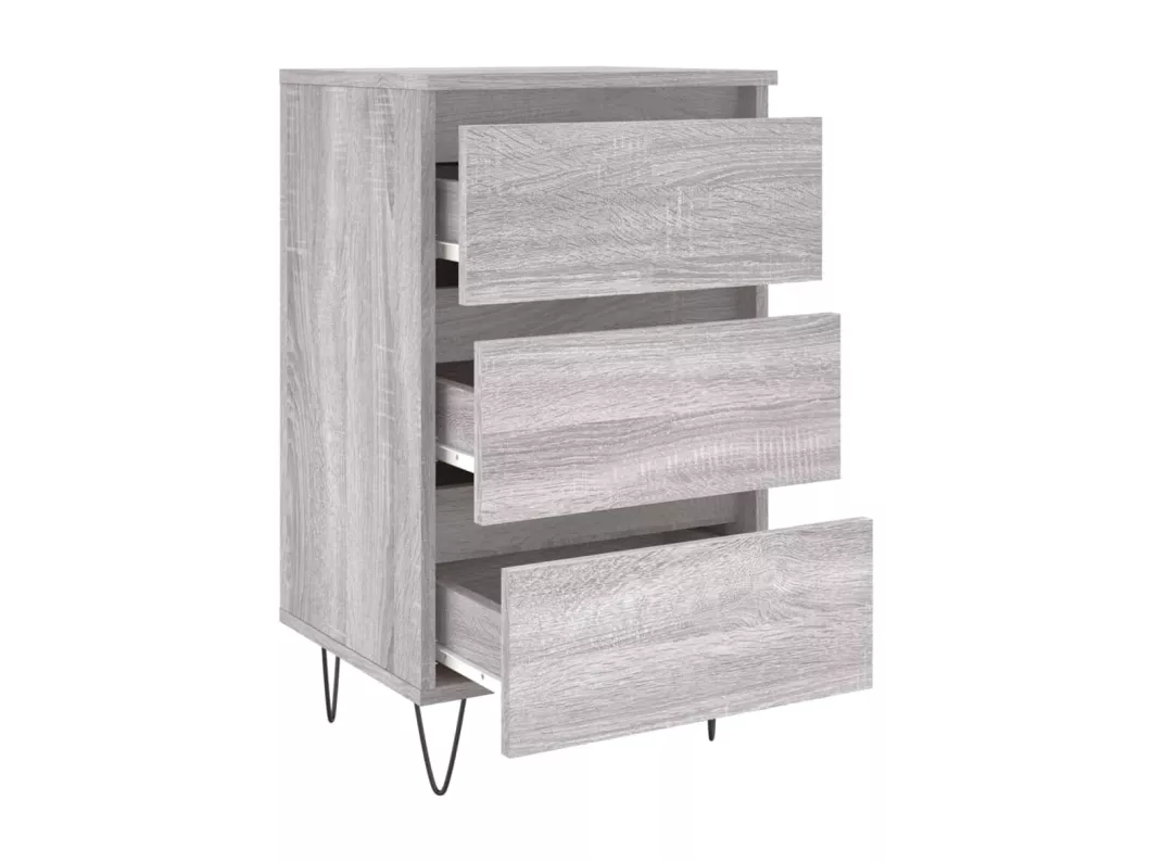 Kauf Unique Nachttisch Grau Sonoma 40x35x69 cm Holzwerkstoff Letzter Tag