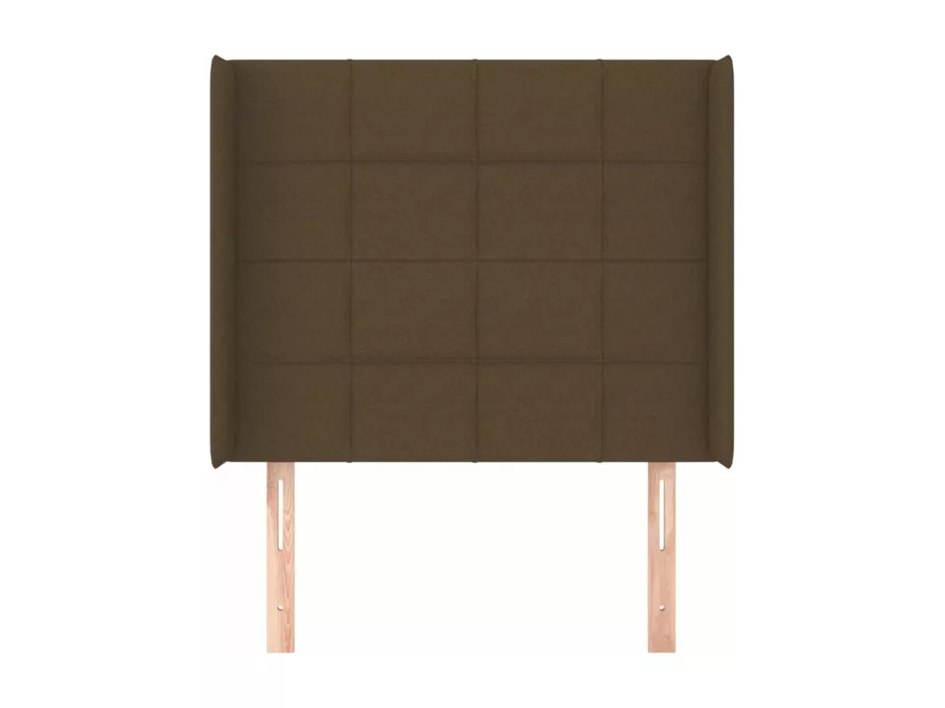 Kauf Unique Kopfteil mit Ohren Dunkelbraun 83x16x118/128 cm Stoff Bis zu 60% Rabatt