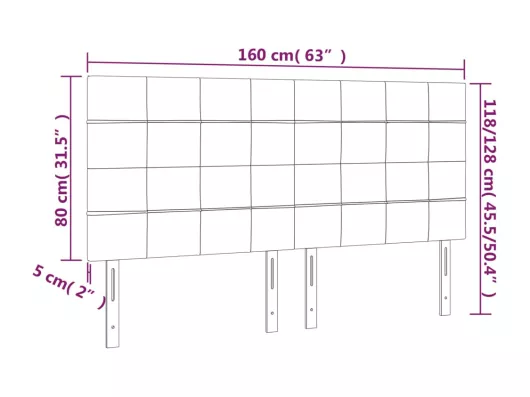 Kauf Unique LED Kopfteil Rosa 160x5x118/128 cm Samt Bis zu 65% Rabatt