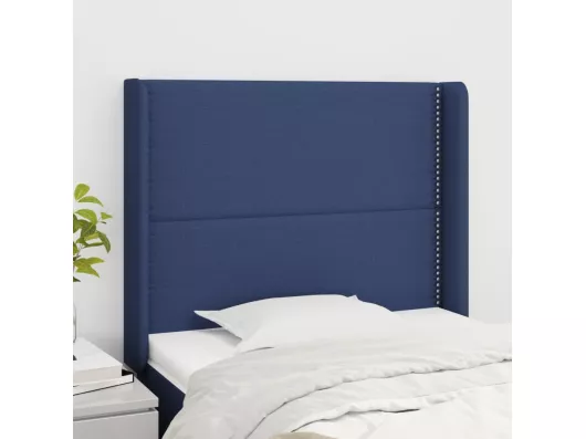 Kauf Unique Kopfteil mit Ohren Blau 103x16x118/128 cm Stoff