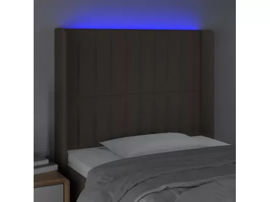 Kauf Unique LED Kopfteil Taupe 93x16x118/128 cm Stoff Super Rabatt