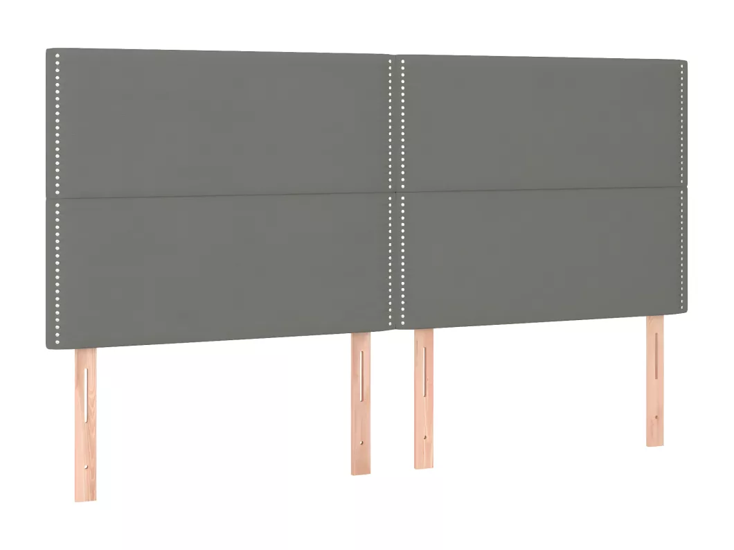Kauf Unique LED Kopfteil Dunkelgrau 200x5x118/128 cm Stoff Riesige Rabatte