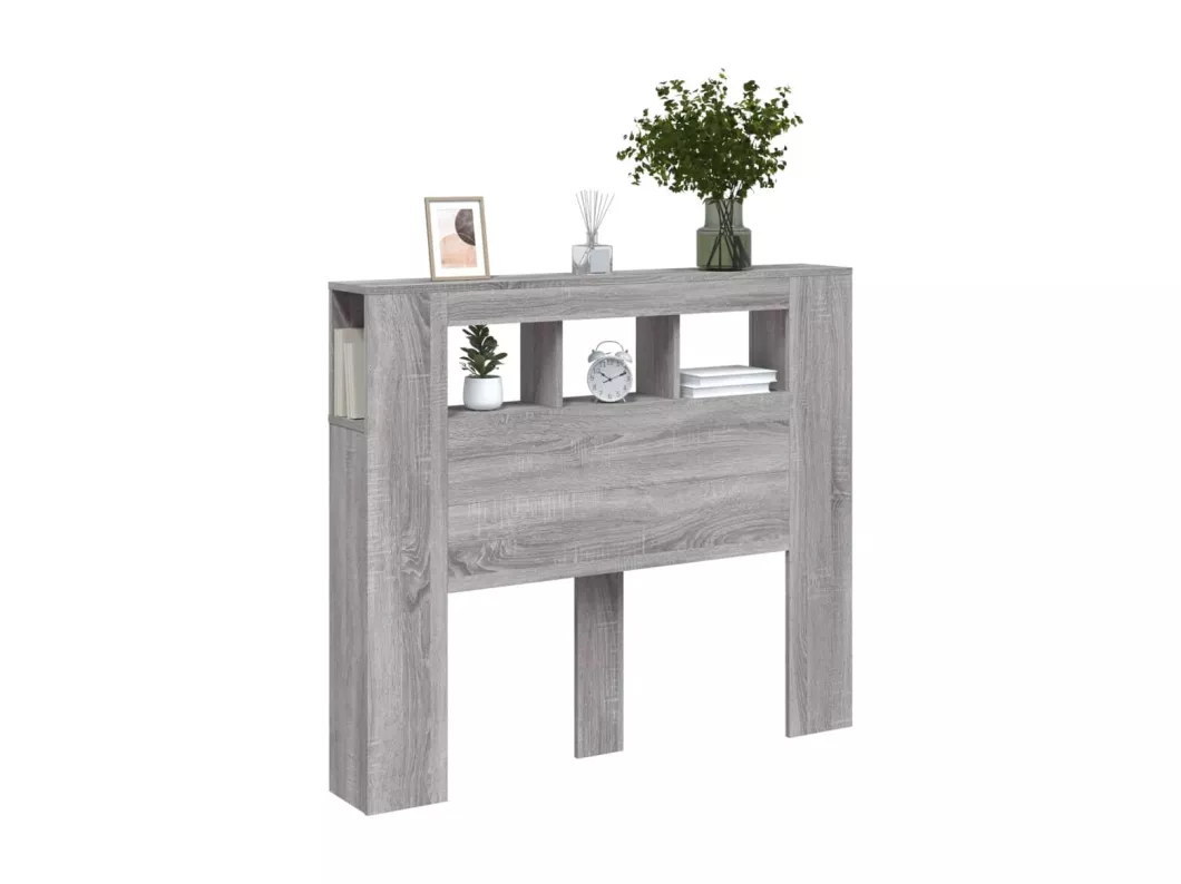 Kauf Unique LED-Kopfteil Grau Sonoma 120x18,5x103,5 cm Holzwerkstoff Clearance-Verkauf