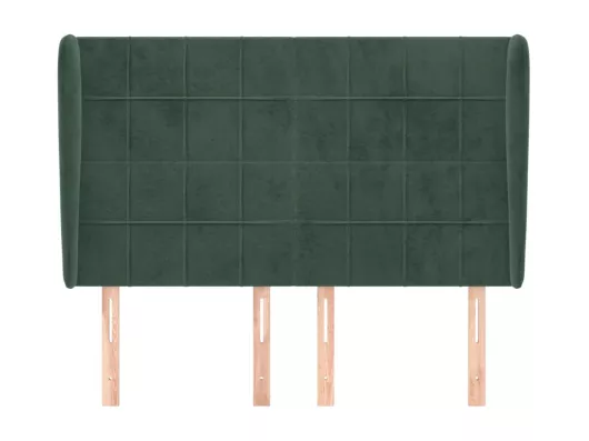 Kauf Unique Kopfteil mit Ohren Dunkelgrün 147x23x118/128 cm Samt Fabrikladen