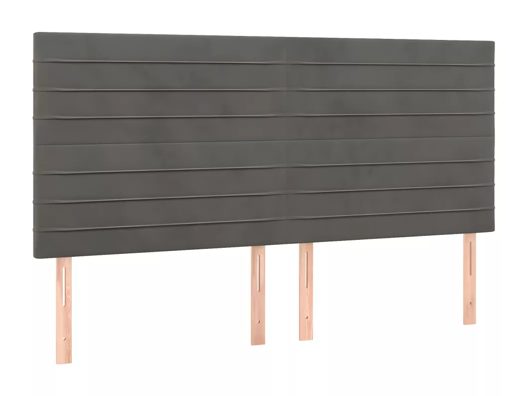 Kauf Unique LED Kopfteil Dunkelgrau 160x5x118/128 cm Samt Begrenzt auf 3 Tage