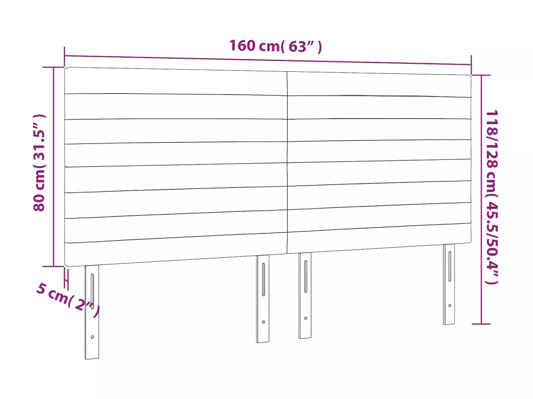 Kauf Unique LED Kopfteil Dunkelgrau 160x5x118/128 cm Samt Begrenzt auf 3 Tage