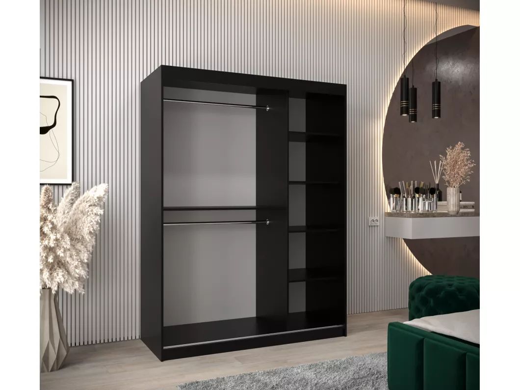 Kauf Unique SCHWEBETÜRENSCHRANK DOME 200/150/62 2-türig (Schwarz) Black Friday Preise
