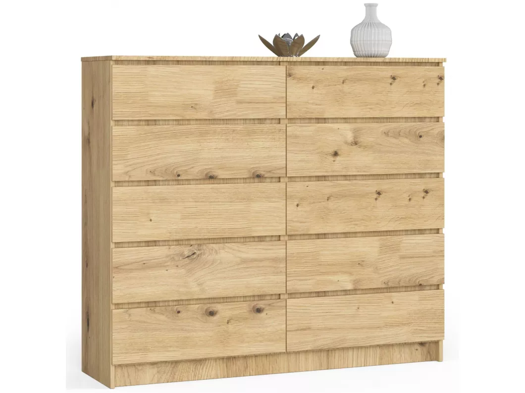 Kauf Unique Kommode AKORD K140 Eiche Artisan 138 cm 10 Schubladen B138 x H121 x T40 cm Outlet