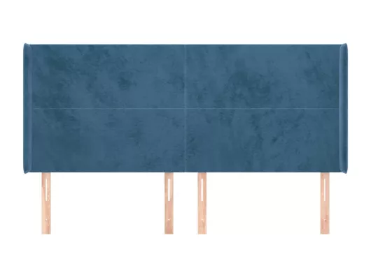 Kauf Unique Kopfteil mit Ohren Dunkelblau 163x16x118/128 cm Samt Angebote