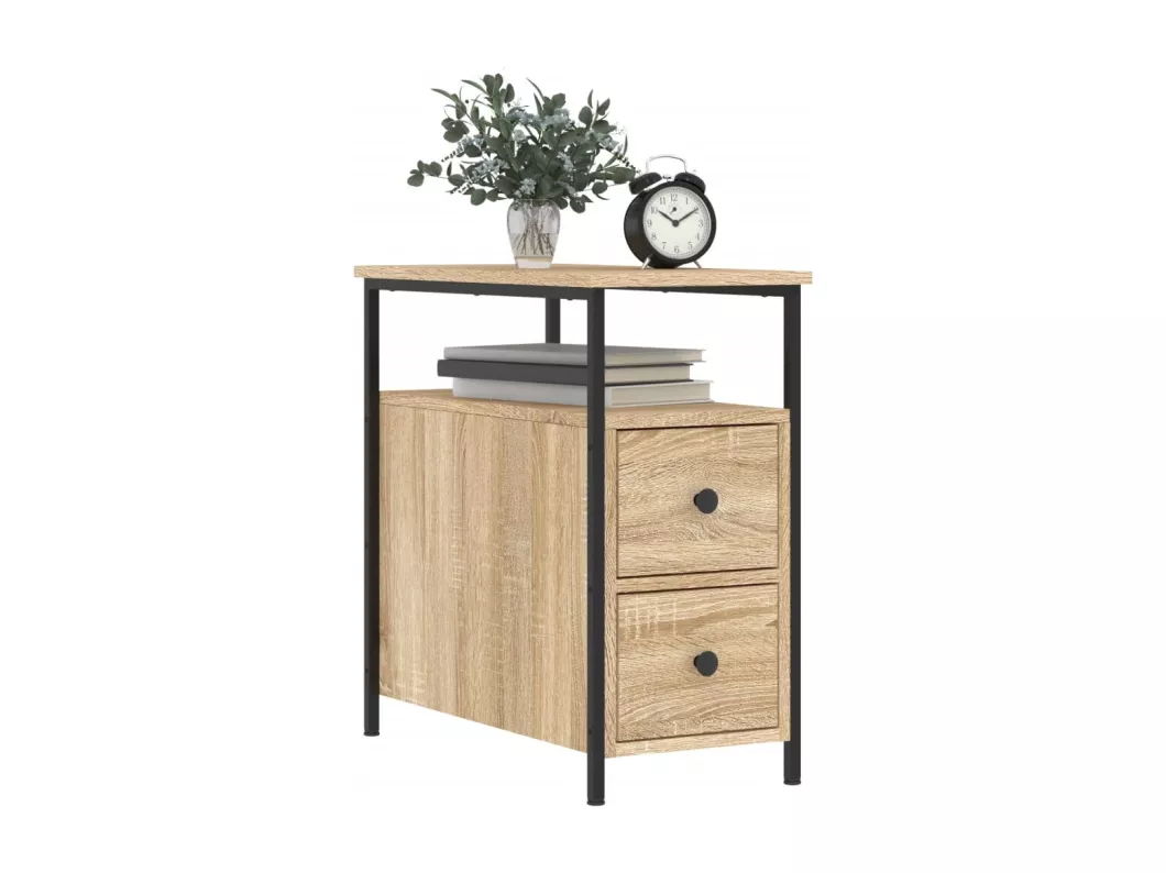 Kauf Unique Nachttisch Sonoma-Eiche 30x60x60 cm Holzwerkstoff im Angebot
