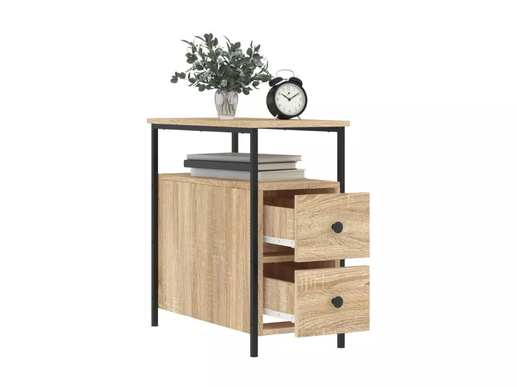Kauf Unique Nachttisch Sonoma-Eiche 30x60x60 cm Holzwerkstoff im Angebot