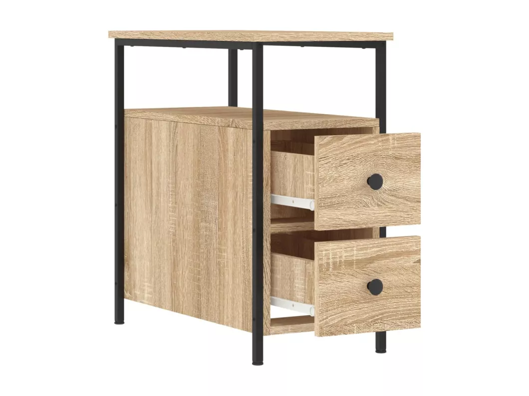 Kauf Unique Nachttisch Sonoma-Eiche 30x60x60 cm Holzwerkstoff im Angebot
