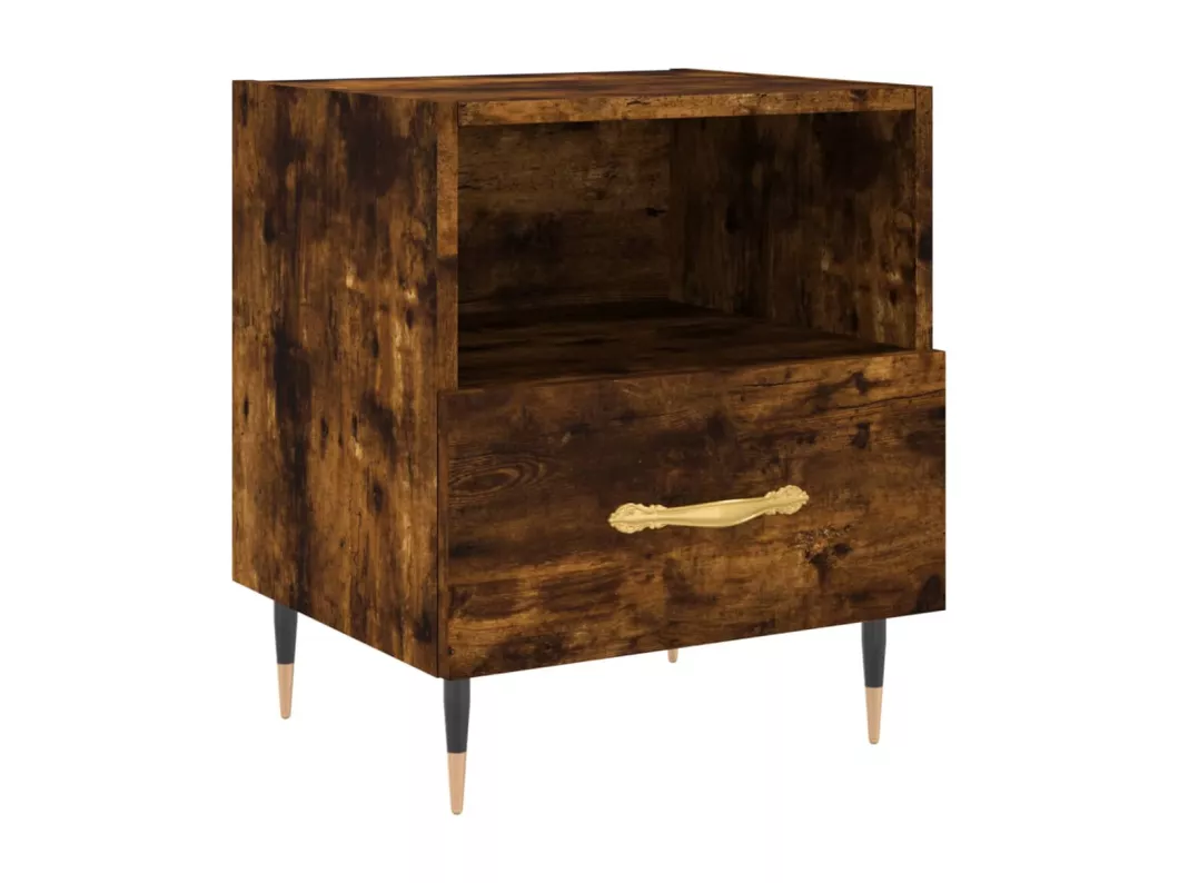 Kauf Unique Nachttische 2 Stk. Räuchereiche 40x35x47,5 cm Holzwerkstoff Meist gekauft