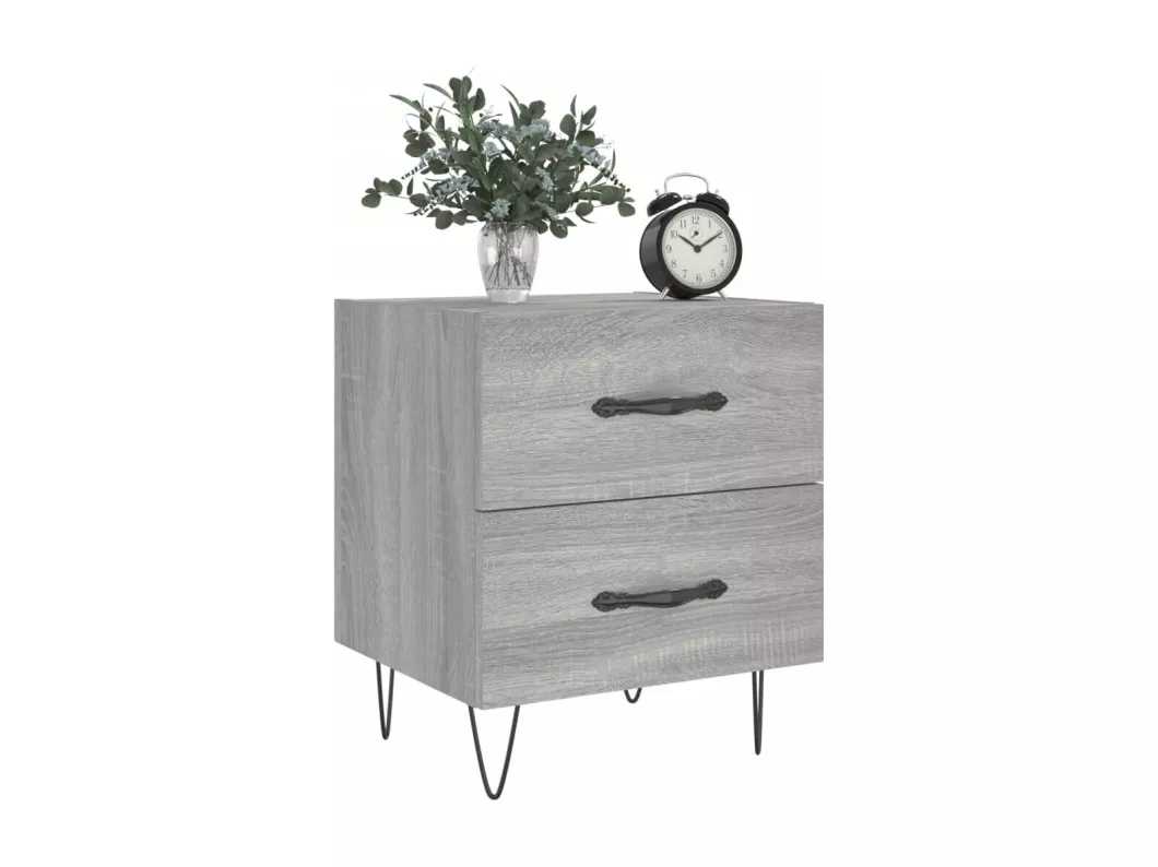 Kauf Unique Nachttische 2 Stk. Grau Sonoma 40x35x47,5 cm Holzwerkstoff Blitzverkäufe