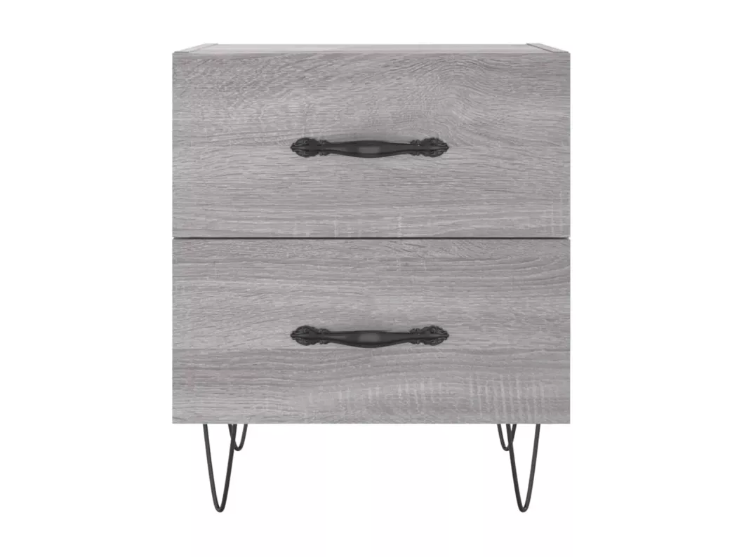 Kauf Unique Nachttische 2 Stk. Grau Sonoma 40x35x47,5 cm Holzwerkstoff Blitzverkäufe