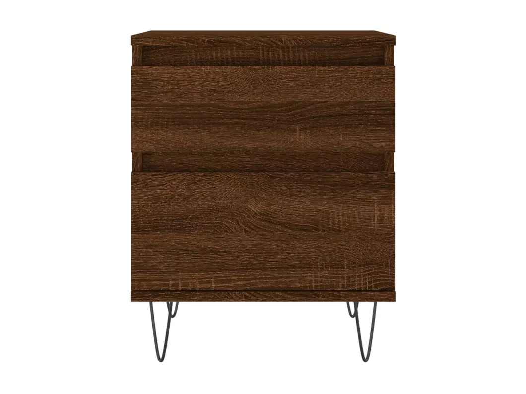 Kauf Unique Nachttisch Braun Eichen-Optik 40x35x50 cm Holzwerkstoff Kostenloser Versand
