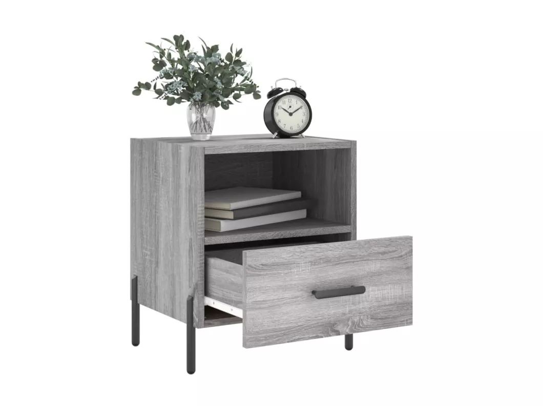 Kauf Unique Nachttische 2 Stk. Grau Sonoma 40x35x47,5 cm Holzwerkstoff Limitierter Zeitrabatt