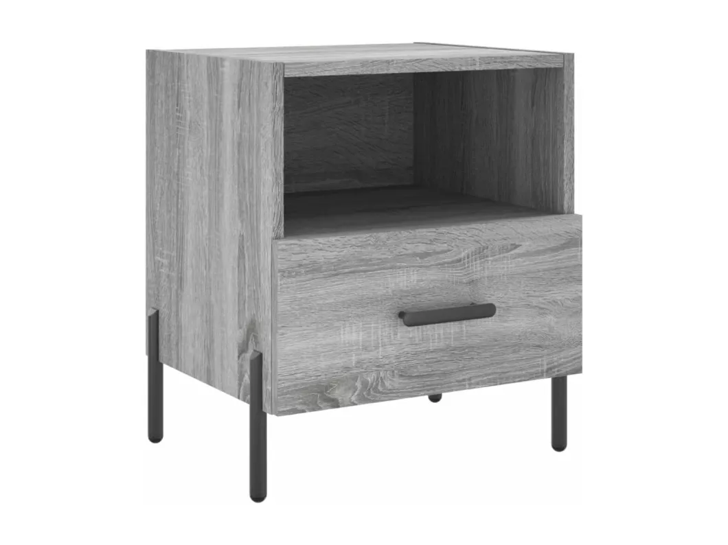 Kauf Unique Nachttische 2 Stk. Grau Sonoma 40x35x47,5 cm Holzwerkstoff Limitierter Zeitrabatt