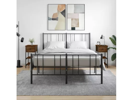 Kauf Unique Nachttische 2 Stk. Braun Eichen-Optik 34x36x70 cm Holzwerkstoff