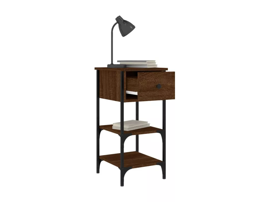 Kauf Unique Nachttische 2 Stk. Braun Eichen-Optik 34x36x70 cm Holzwerkstoff Rabatt