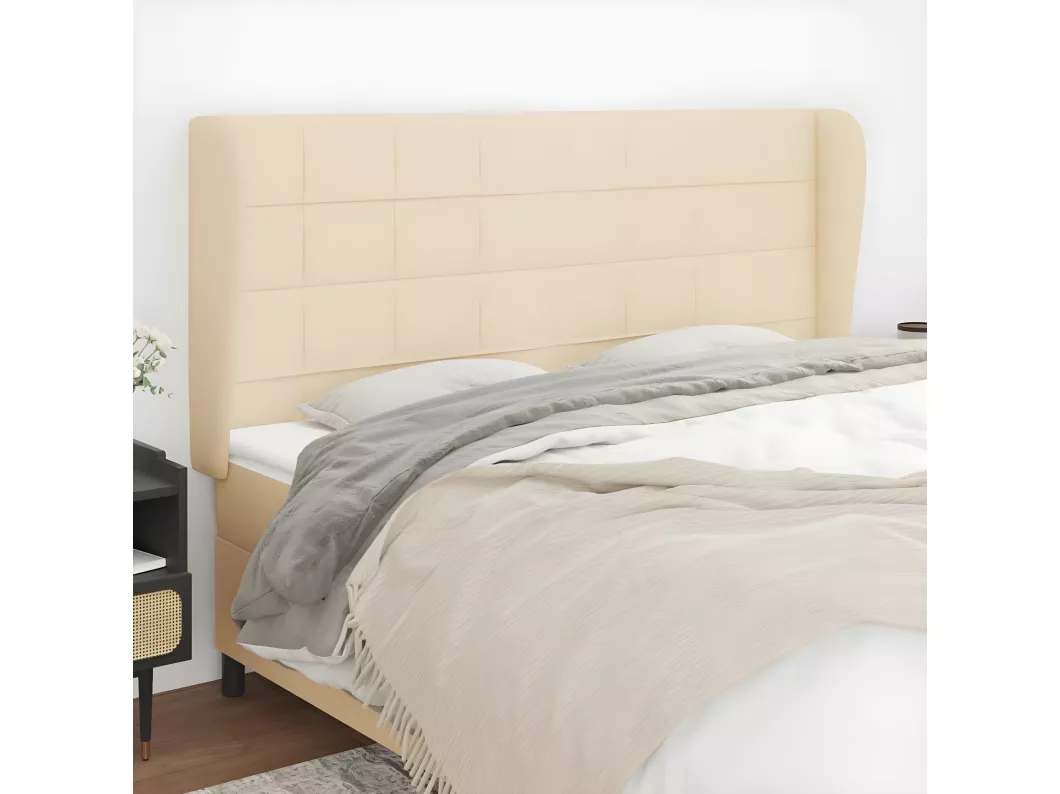 Kauf Unique Kopfteil mit Ohren Creme 163x23x118/128 cm Stoff