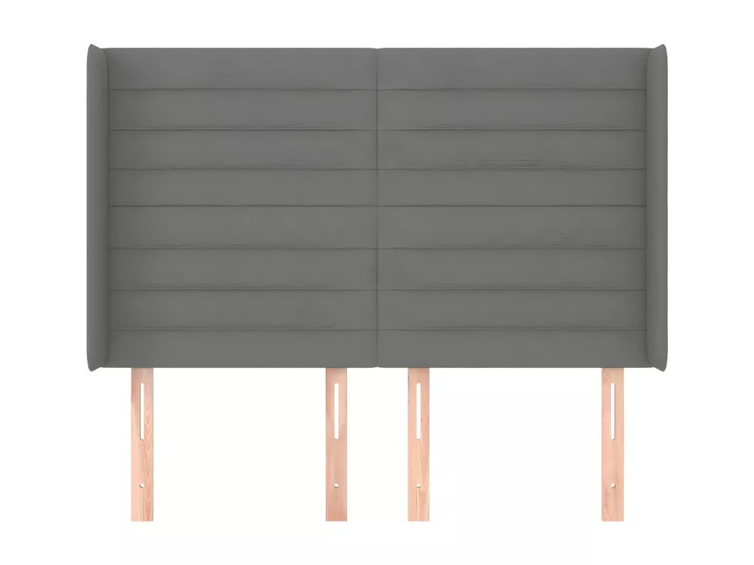 Kauf Unique Kopfteil mit Ohren Dunkelgrau 147x16x118/128 cm Stoff Preisnachlass