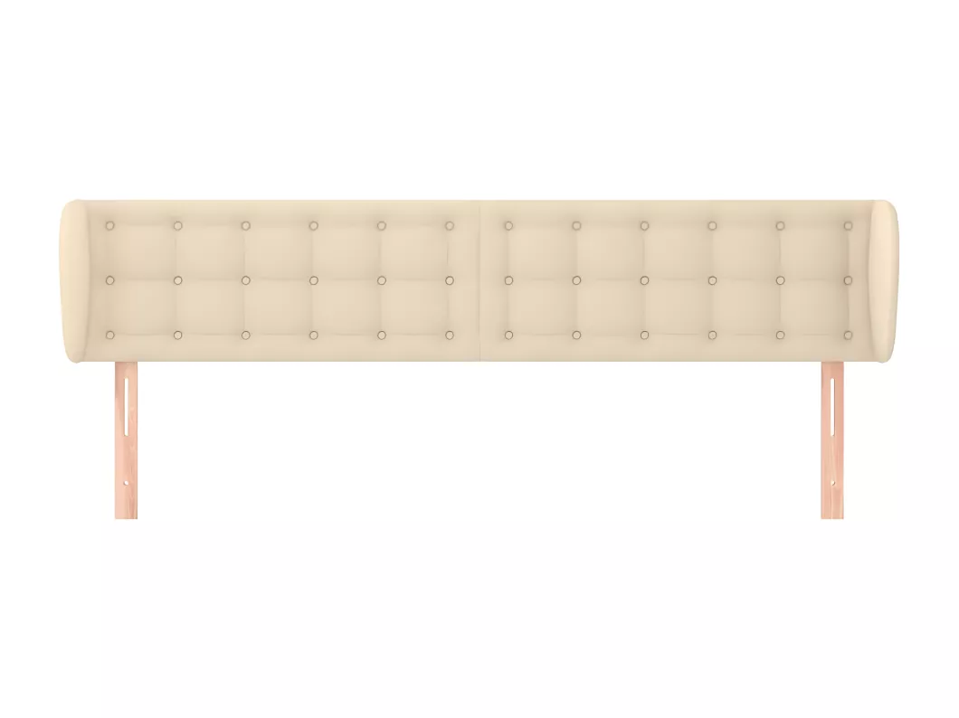 Kauf Unique Kopfteil mit Ohren Creme 203x23x78/88 cm Stoff Saisonschlussverkauf