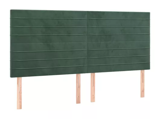 Kauf Unique LED Kopfteil Dunkelgrün 200x5x118/128 cm Samt Osterangebot