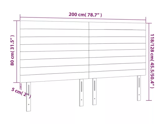 Kauf Unique LED Kopfteil Dunkelgrün 200x5x118/128 cm Samt Osterangebot