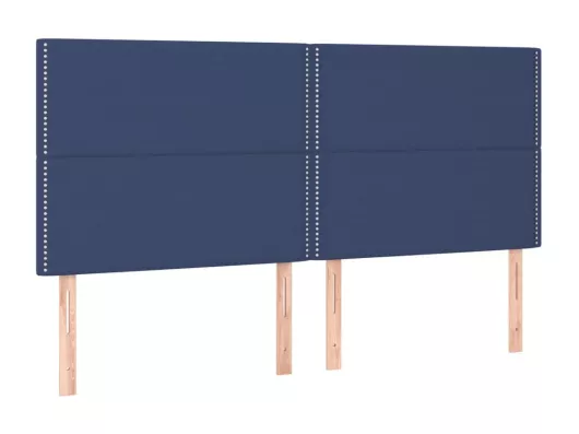 Kauf Unique LED Kopfteil Blau 180x5x118/128 cm Stoff Muttertagsangebot