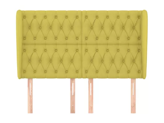 Kauf Unique Kopfteil mit Ohren Grün 147x23x118/128 cm Stoff Top Angebot