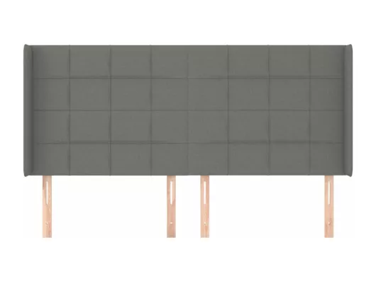Kauf Unique Kopfteil mit Ohren Dunkelgrau 183x16x118/128 cm Stoff Online Outlet