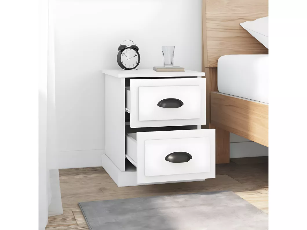 Kauf Unique Nachttische 2 Stk. Weiß 39x39x47,5 cm Holzwerkstoff Zeitlich begrenztes Angebot