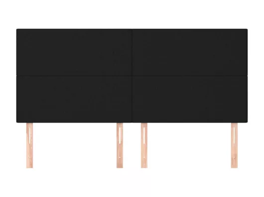 Kauf Unique Kopfteile 4 Stk. Schwarz 90x5x78/88 cm Stoff Exklusive Angebote