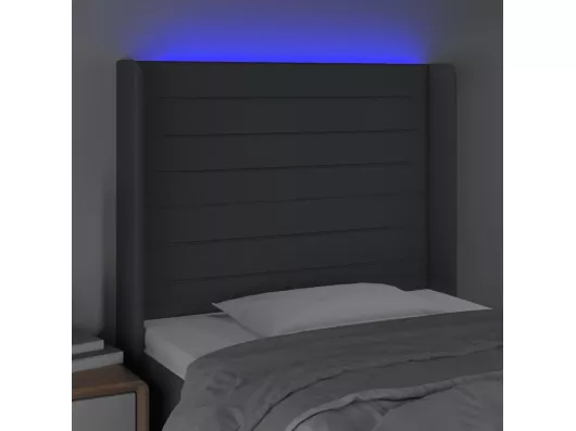Kauf Unique LED Kopfteil Dunkelgrau 103x16x118/128 cm Stoff Saisonale Angebote
