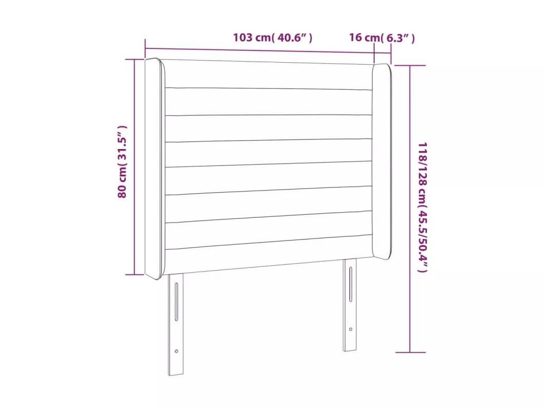Kauf Unique LED Kopfteil Dunkelgrau 103x16x118/128 cm Stoff Saisonale Angebote