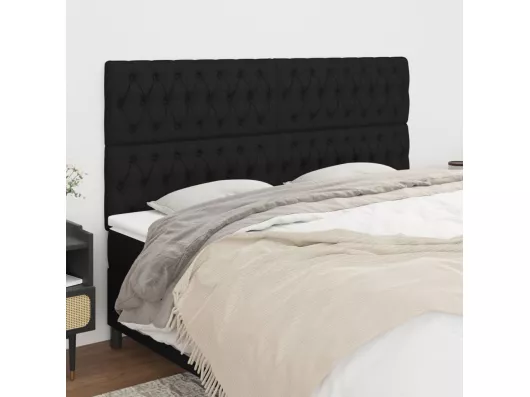 Kauf Unique Kopfteile 4 Stk. Schwarz 90x7x78/88 cm Stoff Tägliche Deals