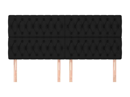 Kauf Unique Kopfteile 4 Stk. Schwarz 90x7x78/88 cm Stoff Tägliche Deals