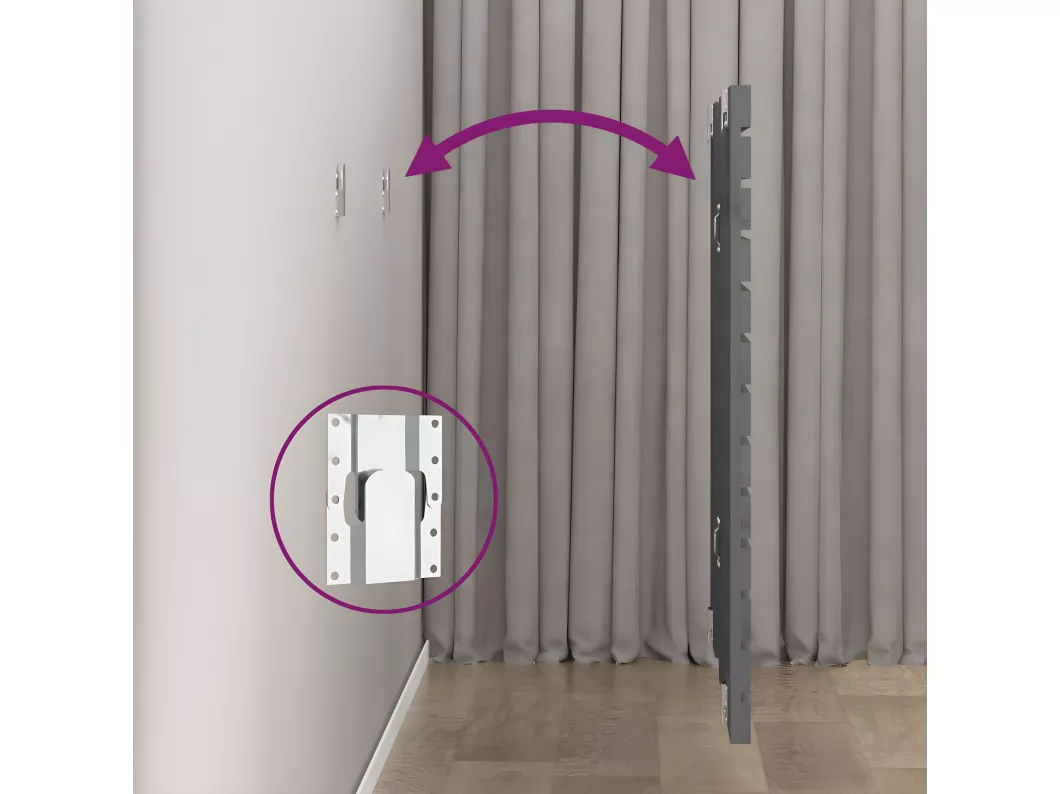 Kauf Unique Wand-Kopfteil Grau 156x3x91,5 cm Massivholz Kiefer Sonderangebote