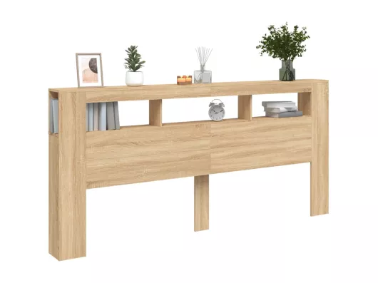 Kauf Unique LED-Kopfteil Sonoma Eiche 220x18,5x103,5 cm Holzwerkstoff Riesige Ersparnisse